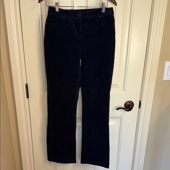 Reitmans Cords Blue Corduroy Flare preferred Fit Pants Stretch Women’s Size 7 - Picture 7 of 14